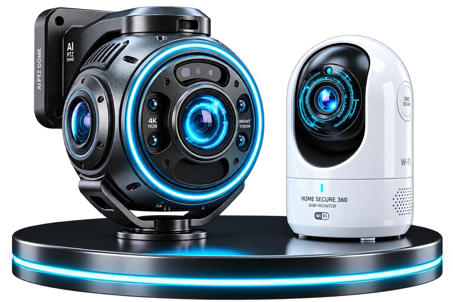 Smart 360 PTZ and WiFi Security Cameras